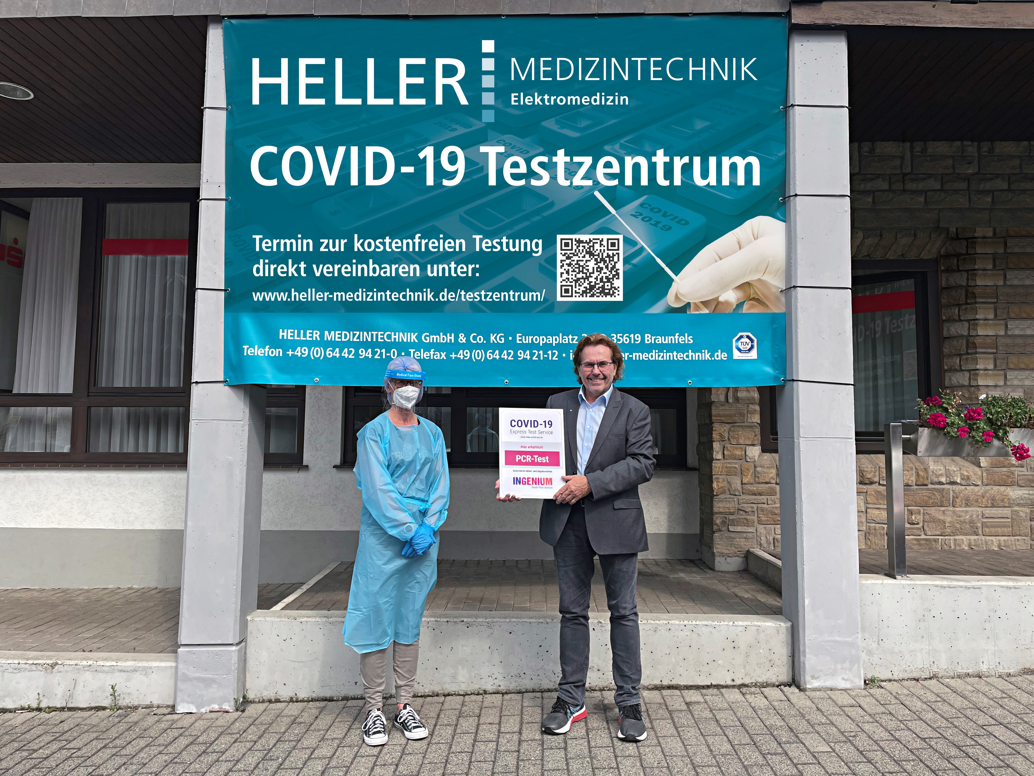 HELLER MEDIZINTECHNIK GmbH & Co. KG setzt mit vier COVID-19 Testzentren im Lahn-Dill-Kreis auf höchste Qualität, Sicherheitsmaßnahmen und Hygienestandards